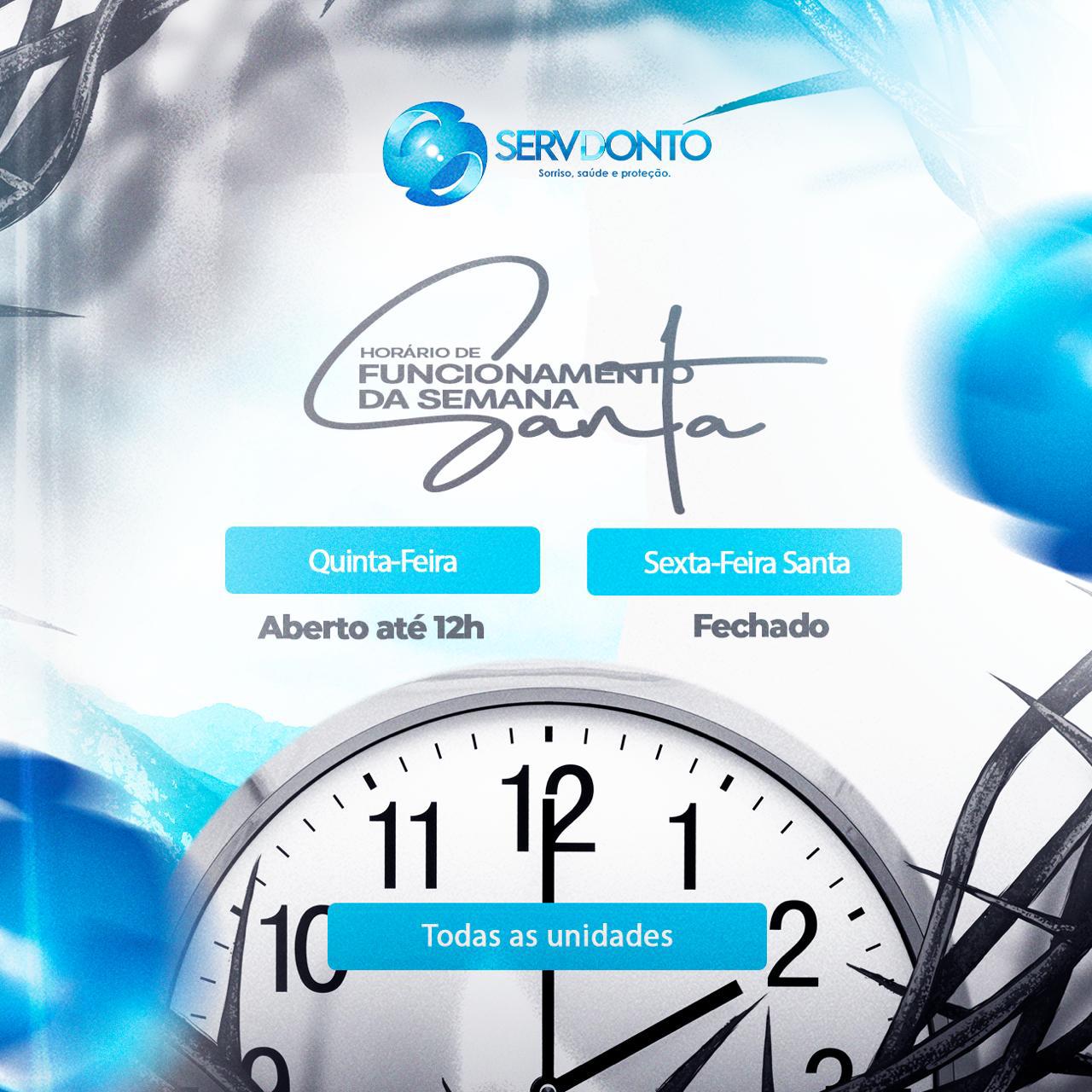 Horário de Funcionamento da Semana Santa 